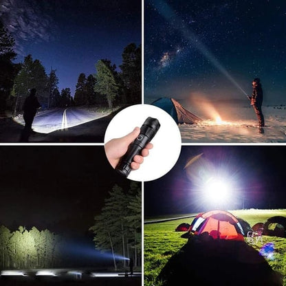 (🔥Last Day Promotion  - 50% off)LED Rechargeable Tactical Laser Flashlight High Lumens