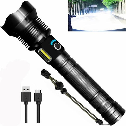 (🔥Last Day Promotion  - 50% off)LED Rechargeable Tactical Laser Flashlight High Lumens